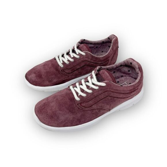 Vans Ultracush Trainer Lace Up Sneaker Maroon Red Suede Women’s Size 7 - Picture 1 of 8